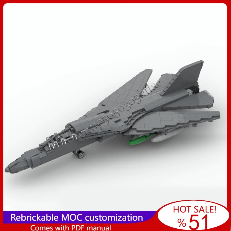 

744 PCS MOC F-111 Supersonic Medium Range Fighter Bomber Model Assembled Educational Creative Kids Toys Popular Christmas Gifts