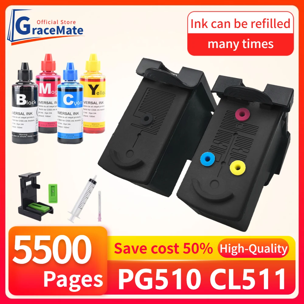 pg510 cl511 Remanufactured Replacement Ink Cartridge for canon printer pixma cartridge IP2700 IP2702 MP230 MP240 MP250 260 MP280