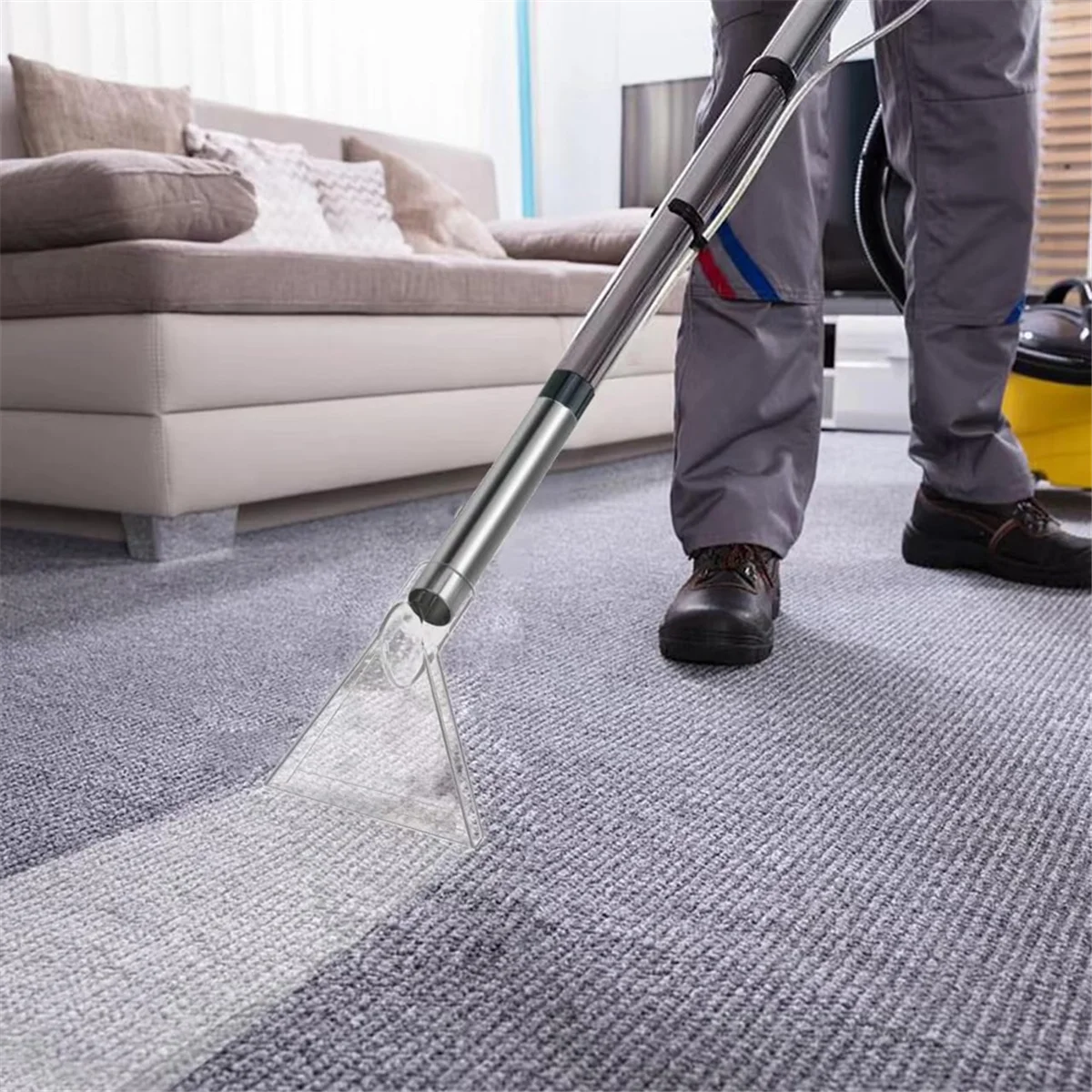 ELV-accesorio de limpieza de alfombras para estofados, varita de mano con cabezal de visualización, herramienta manual con cabezal de vacío para detalles automáticos, grande y