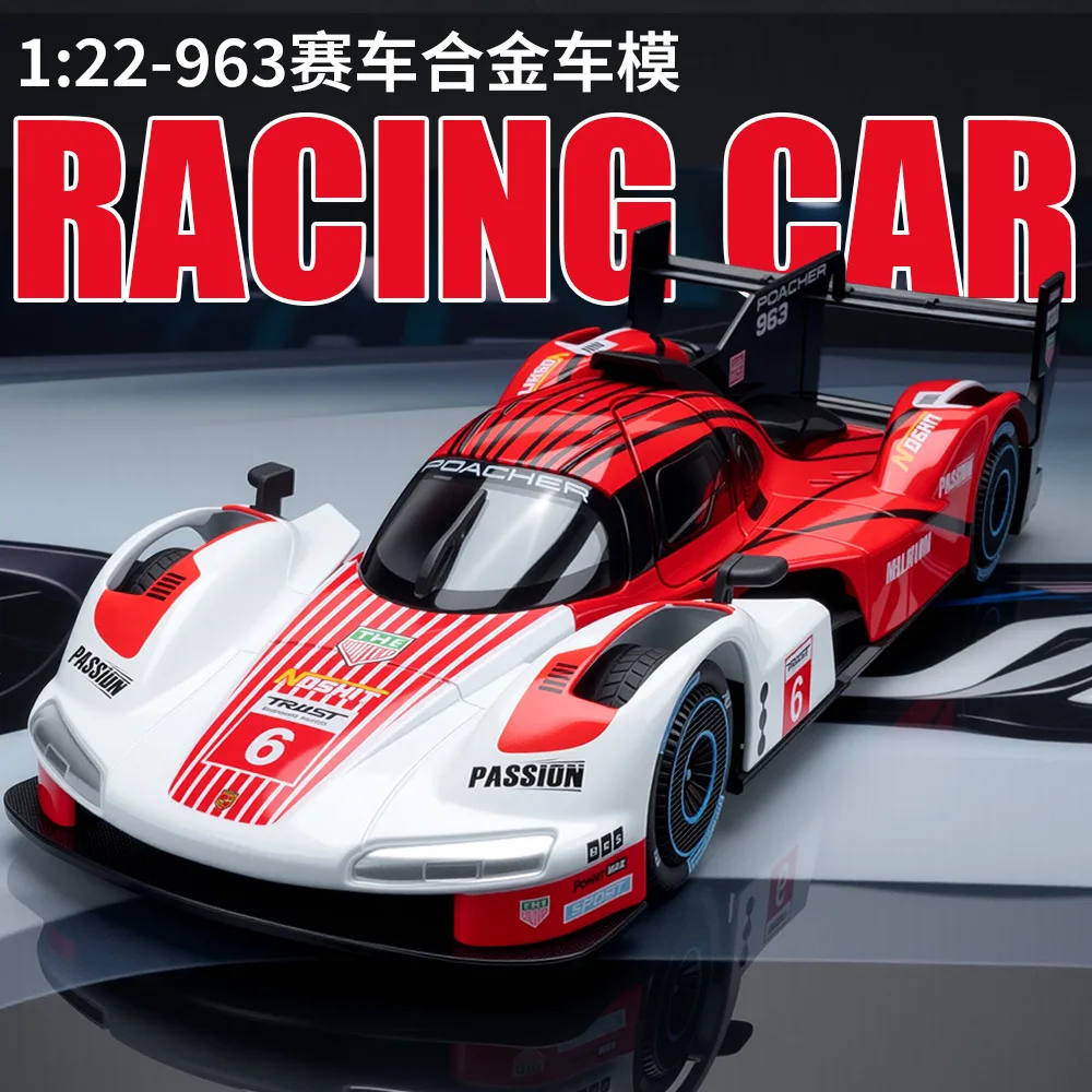 

Simulation 1:24 963 Racing Version Alloy Sports Car Model Ornament Toy Wholesale Distribution