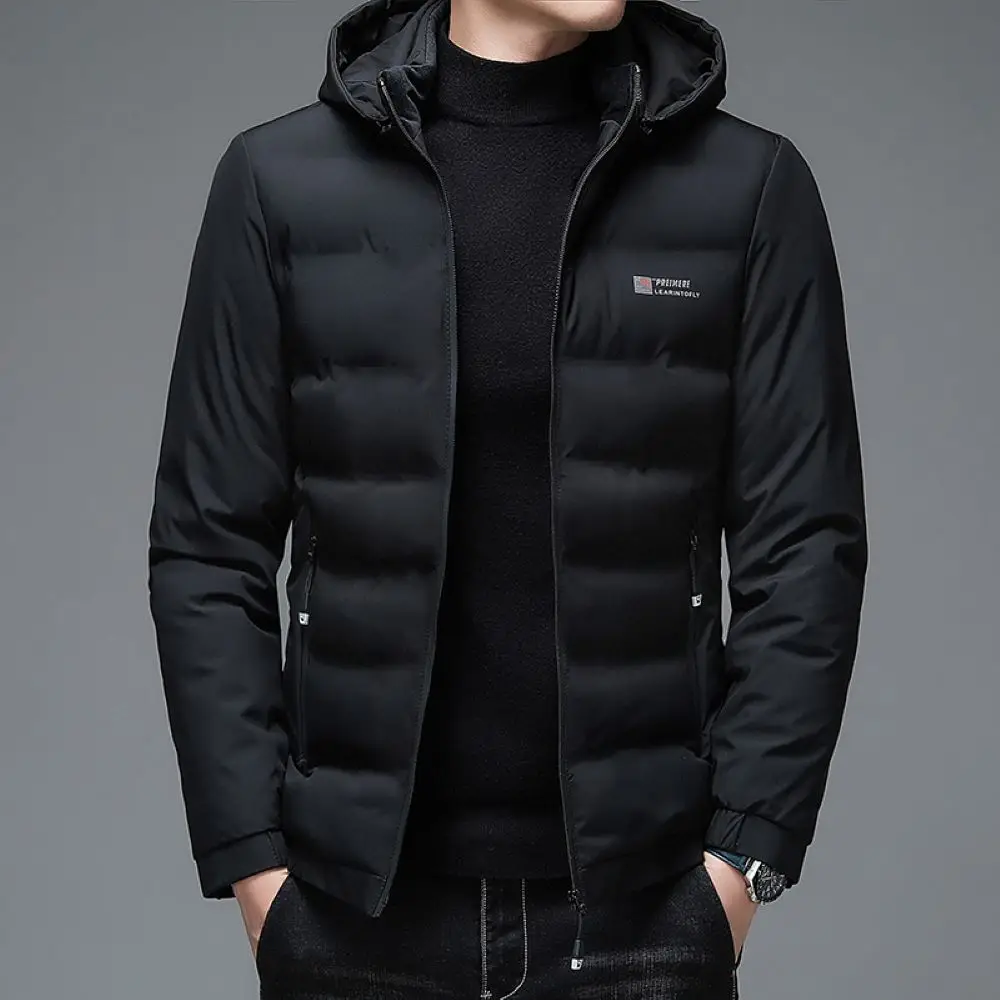 COODRONY Brand Solid Casual Versatile Hooded Zipper Men\'s Clothing Winter Warmth Insulation Windproof Jacket Cotton Jacket D0003