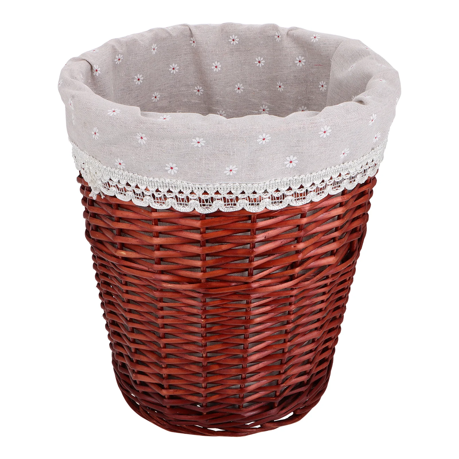 

Large Handmade Woven Laundry Basket Rattan Storage Bins Dirty Clothes Organizer Home Use Brown Space Saving