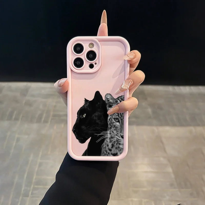 

Leopard print pattern phone case for iPhone 17 16 15 14 13 12 11 Pro/ Max/Plus shock-proof rear cover anti-fingerprint