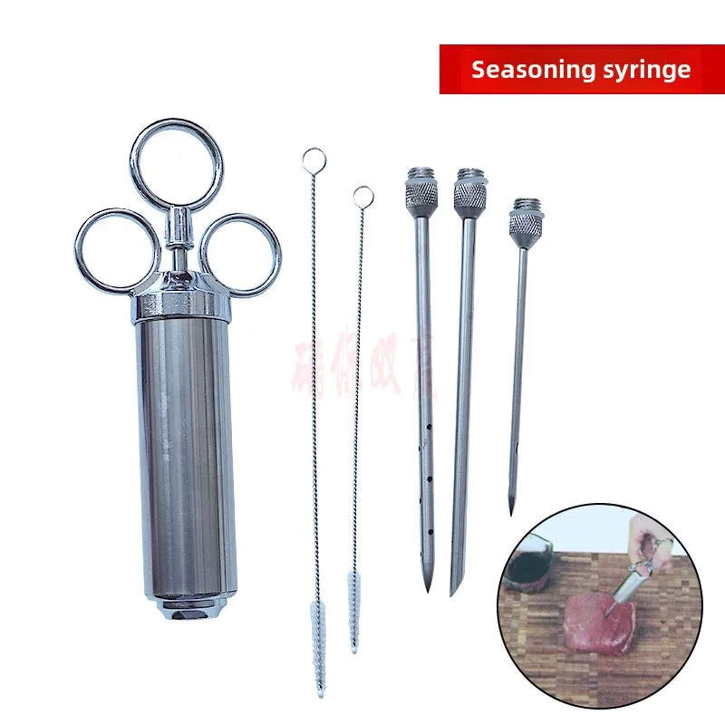 Food seasoning syringe 304 stainless steel sauce tube BBQ fish injection flavorizer Kitchen seasoning syringe