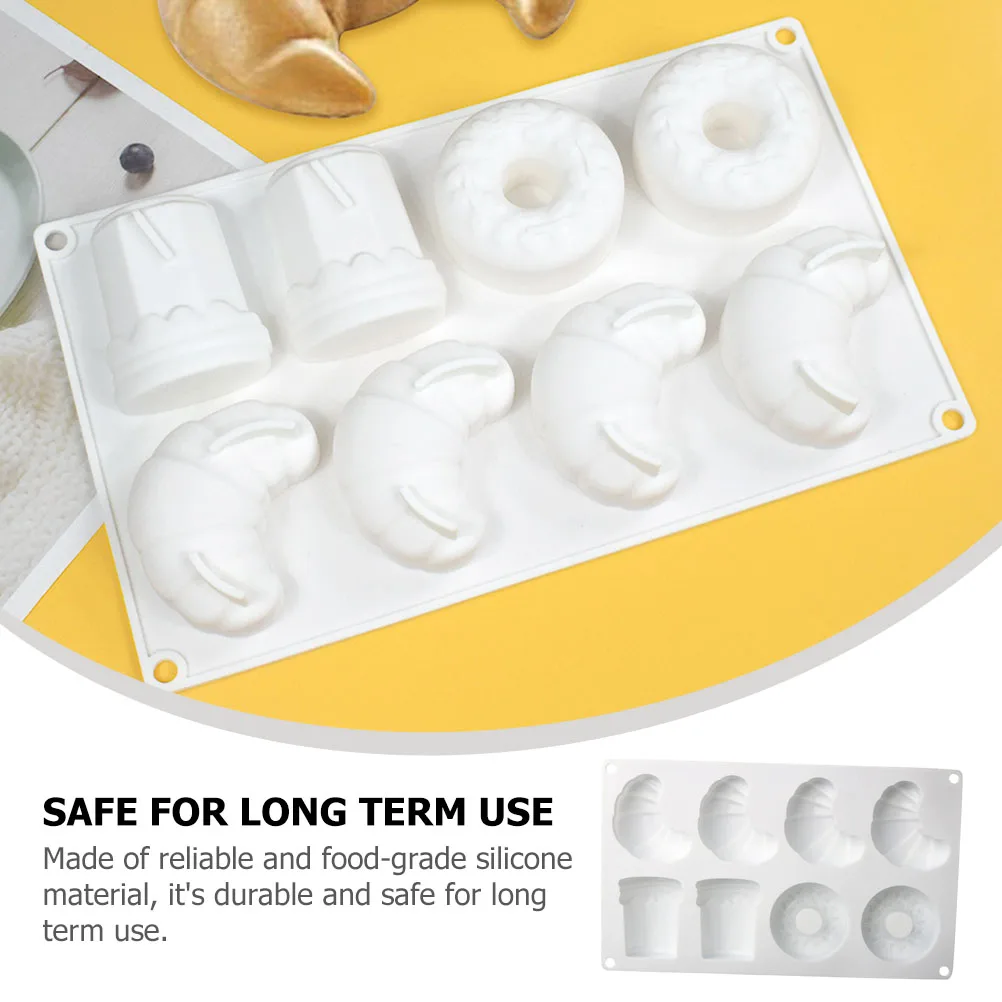 

Croissant Mold Mold White Silicone Baking Tool Mini Desserts Maker Jelly Diy Mould Chocolate Jelly Molds