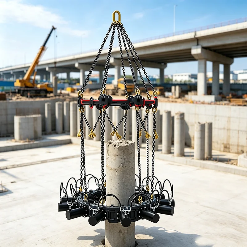 Round Concrete Pile Hydraulic Cutter Excavator Attachment Heavy‑Duty Pile Breaking Tool for Building Site