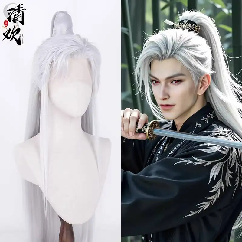 

Styled Sylus Wig Long Hair Love And Deepspace Ancient Chinese Hanfu Style Cosplay Customized Men Synthetic Wig Halloween Party