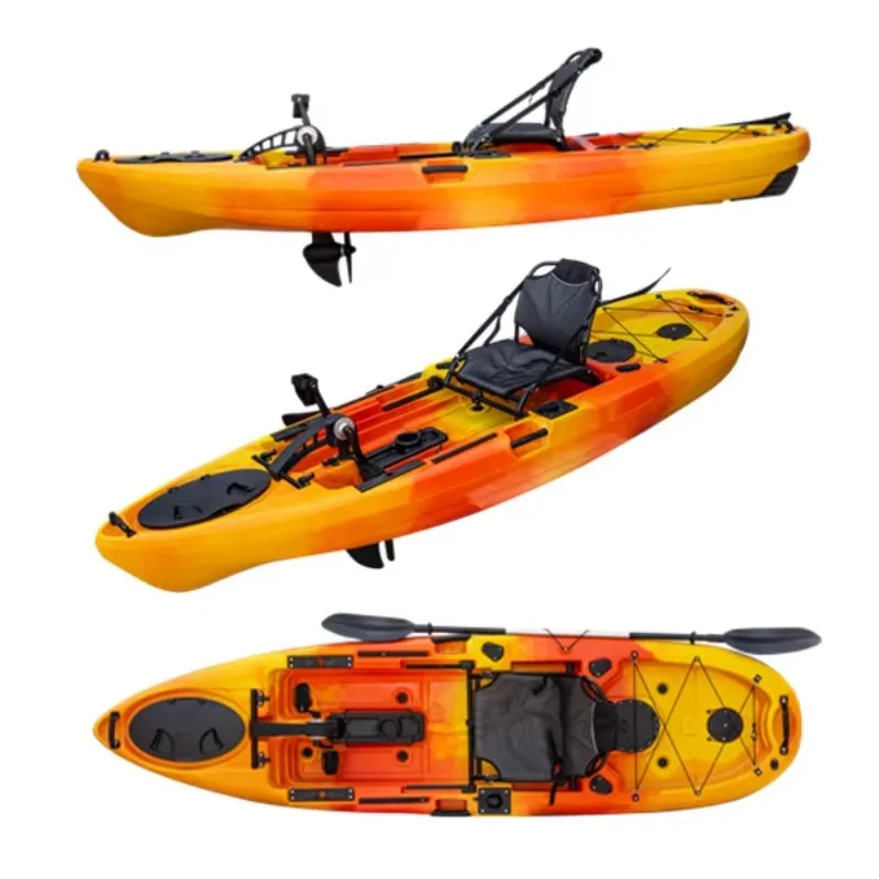 

LSF Classic 10ft Fishing Pedal Kayak 3.16m Single Canoe Boat with HDPE Hull for 1 Person Use on Sea