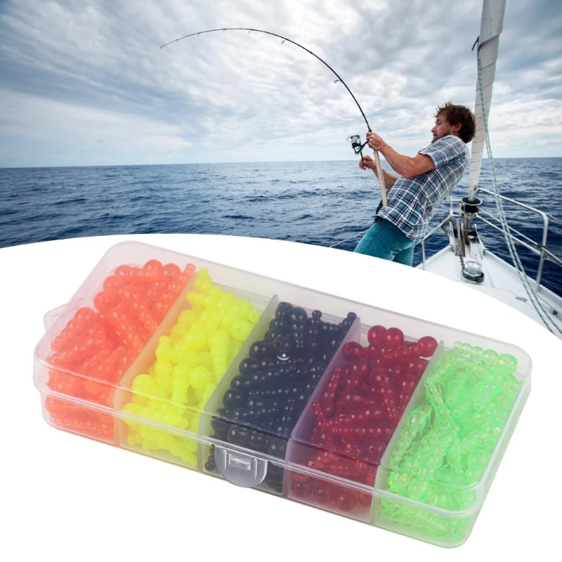 250Pcs Fishing Beads Lures Tackle Stacked Fishing Beads Fishing Inline Spinner Rig Lures Making Supply for Saltwater