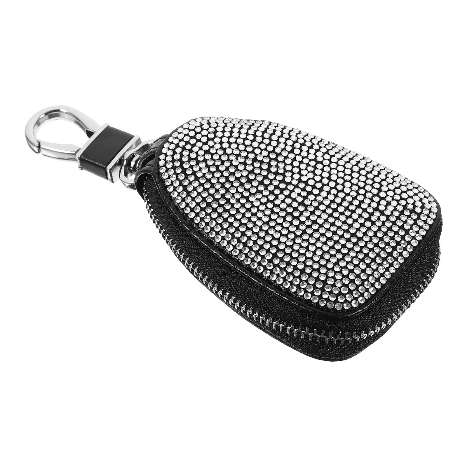 

Key Bag Rhinestone Inlay Dazzling Eye-Catching Soft Touch Scratch Resistant Stylish Design Easy to Use Key Pouch