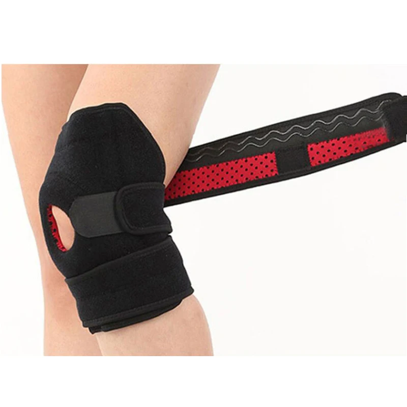 1 Piece Knee Brace Breathable Adjust Patella Pad Stability Shock Absorption Leg Cushion for Climbing Sports Cycling Protection