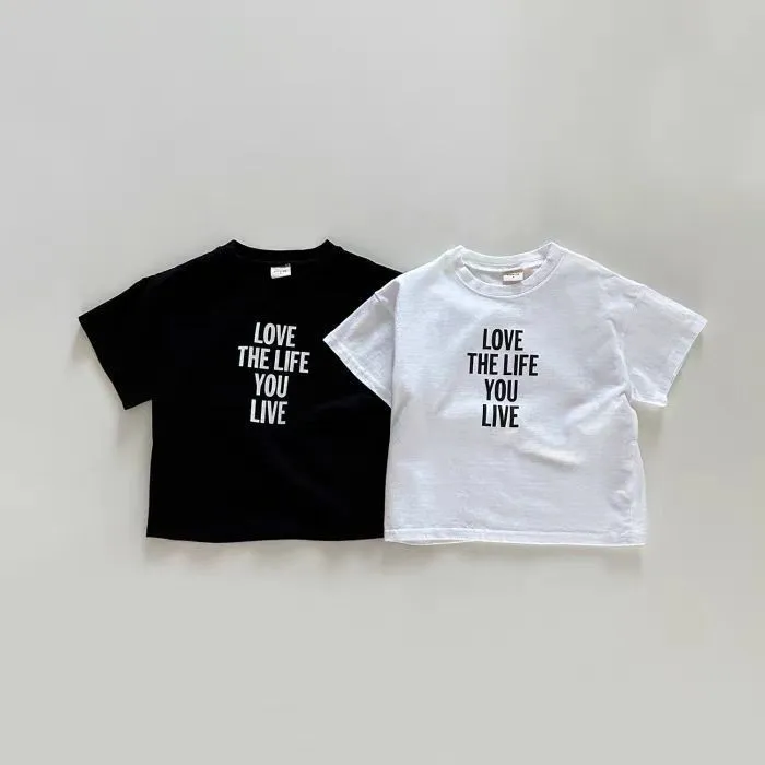 

Korean Baby Boys Tees New Letter Casual Versatile Newborn Boy Top Cotton Round Collar Infant Baby Girls T-shirt 1-3T Kid Boy Top