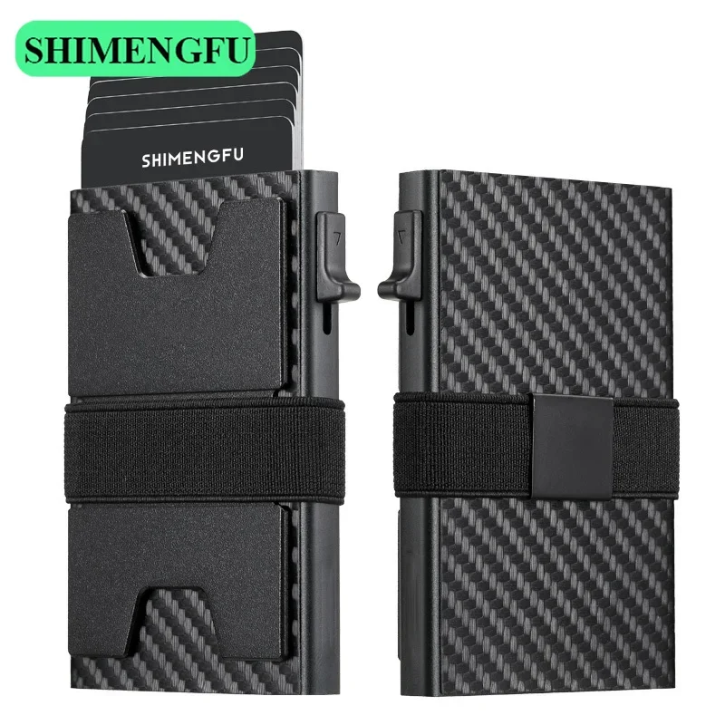 Minimalist Normcore RFID Blocking Metal Credit Card Coin Purse Wallet Anti-Theft