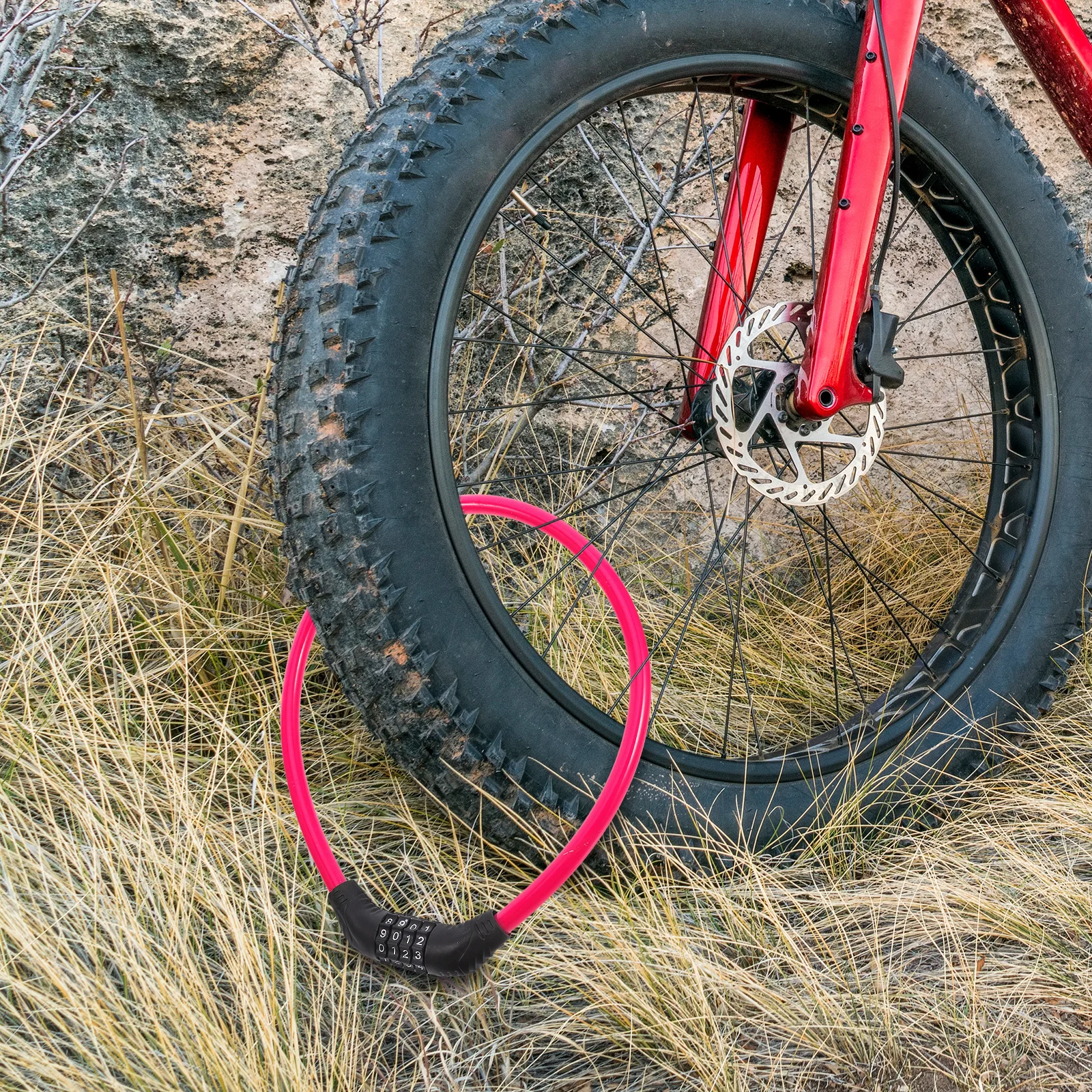 

Bike Chain Lock Heavy Duty Steel ABS Anti-Theft Lock with Keys for Bicycle Motorcycle Outdoor Security and Bike Safety