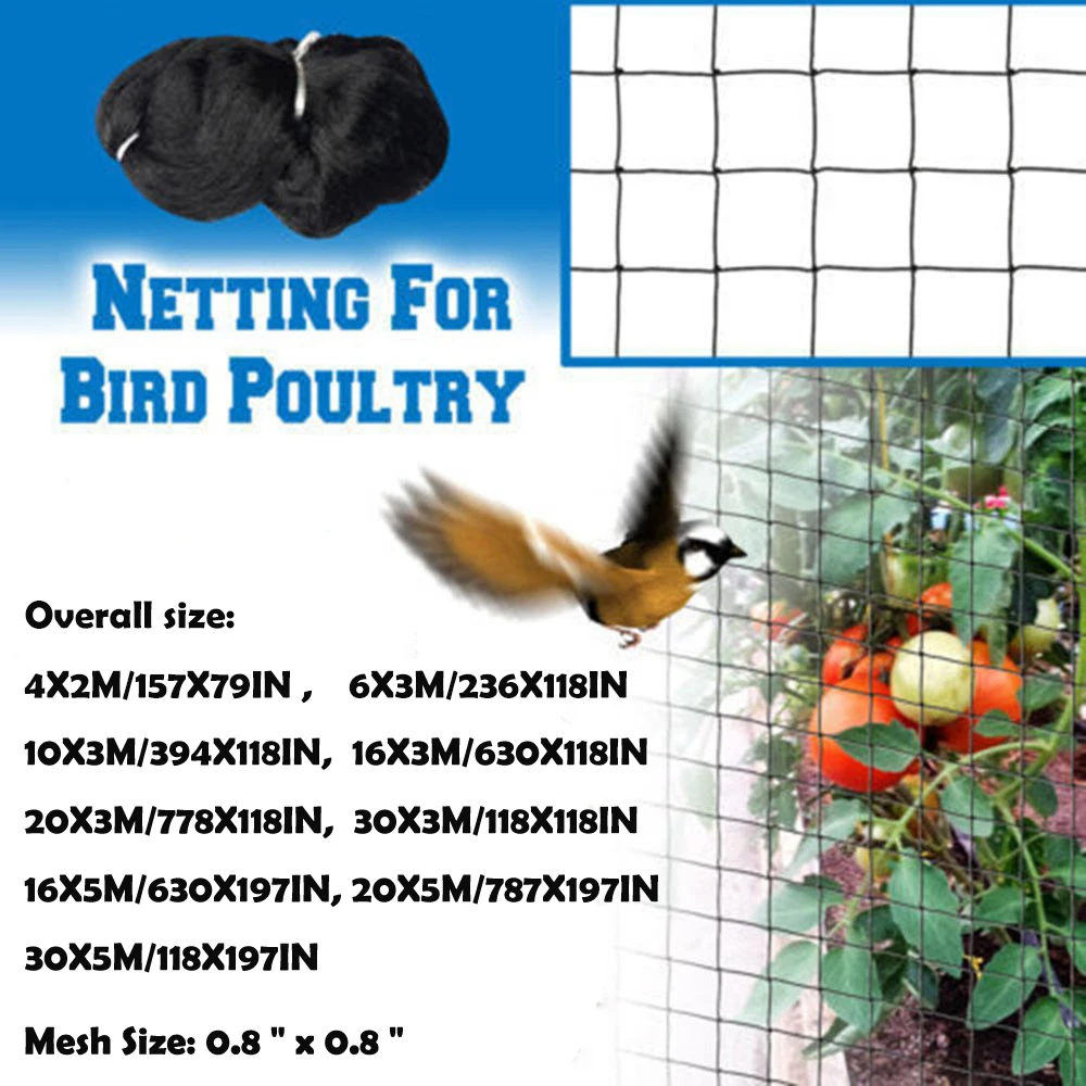 Birds Net Net Netting For Bird Poultry Aviary Bird-Proof Crop Network Garden Plant Ponds Fruit Tree Mesh Protection Garden Tool