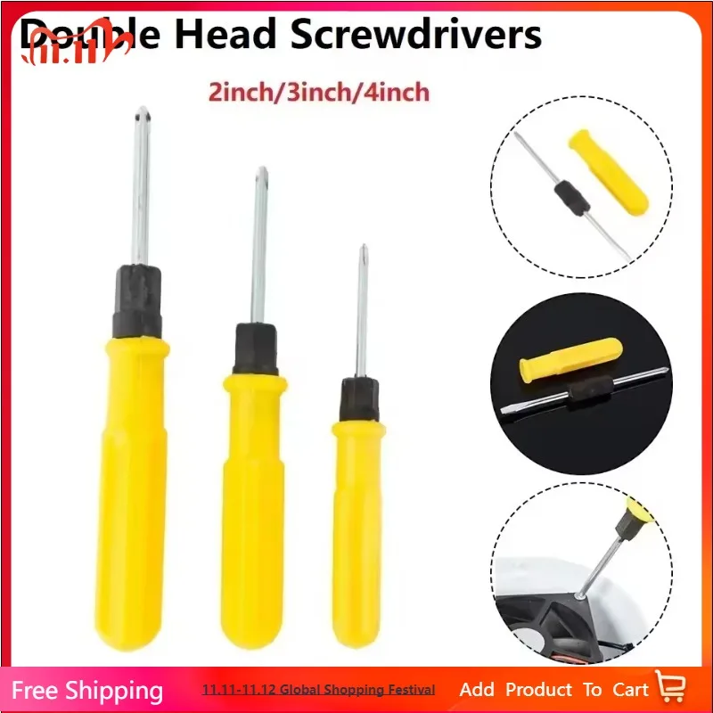 

2 Sides Double Head Slotted Cross Screwdrivers Portable Household Outdoor Hand Screws Driver Remover Repair Tools Hand Tools