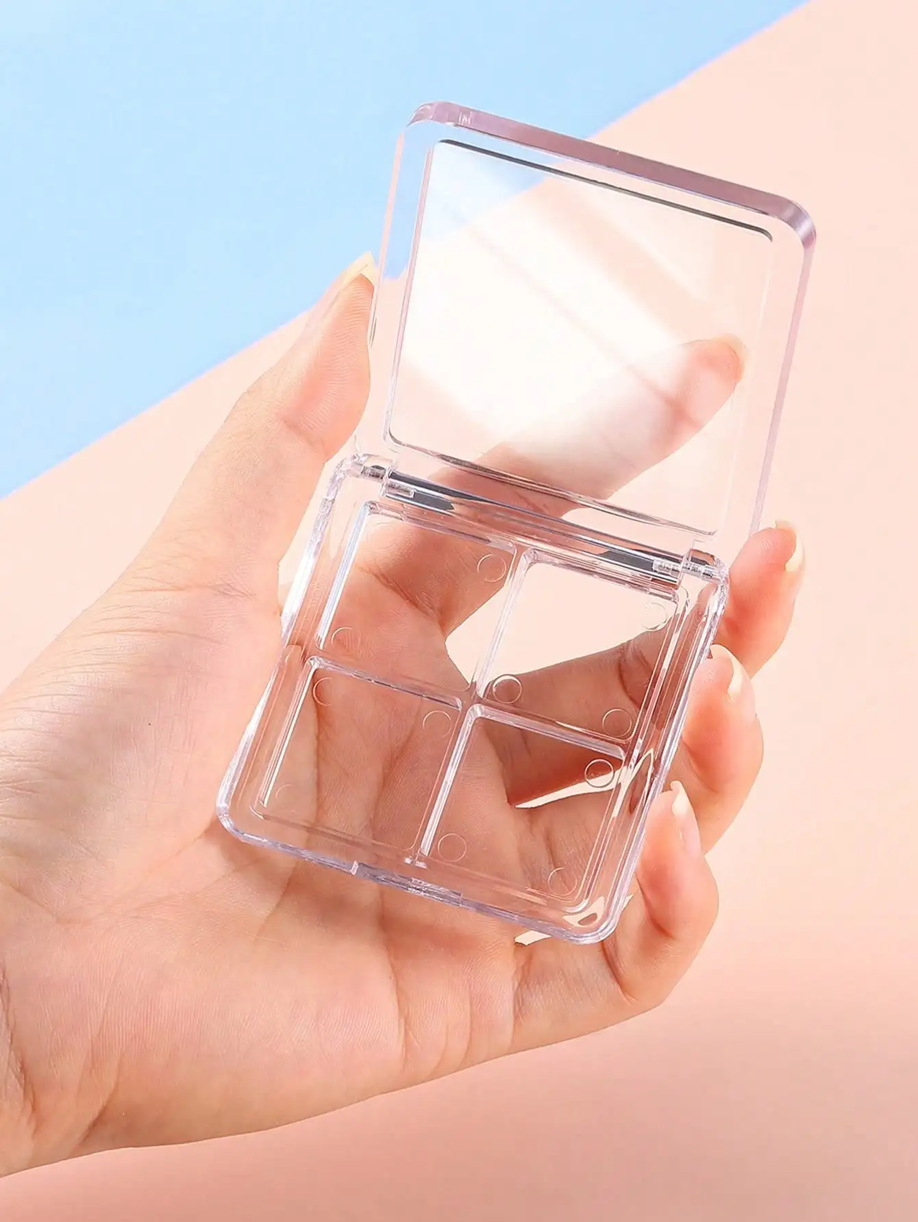 1pcs Eye Shadow Box Eye Shadow Sample Container Transparent Eye Shadow Pigment Tray Sample Transparent Cosmetic Box Empty Box Ma