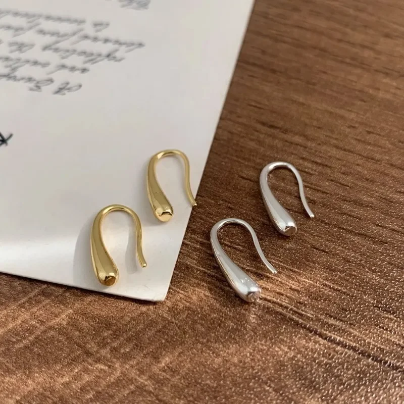 French Retro Light Luxury European and American Ins Style Simple Ear Hook Mini Water Droplet Earrings for Women