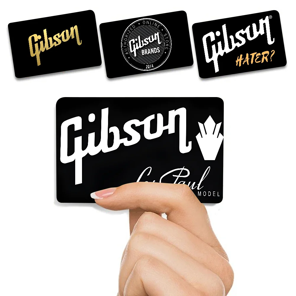 G-Gibson Music Anmie Sticker Film Skin Cover für Kreditkarte, Debit, Bankkarte vorne