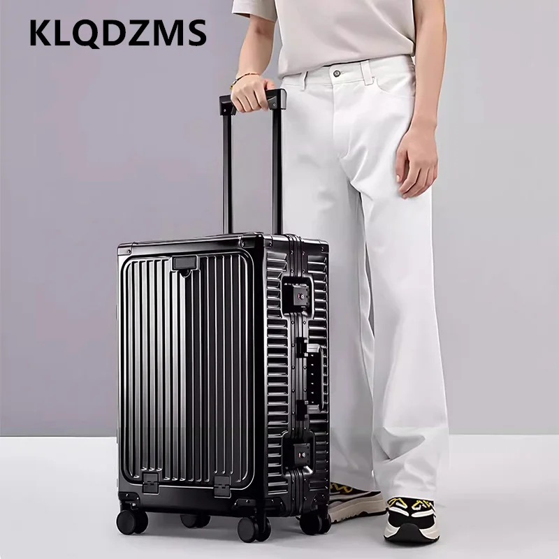 

KLQDZMS 20" Travel Luggage All Aluminum Magnesium Alloy Boarding Box 24 Inches Business Trolley Case Universal Wheel Suitcase