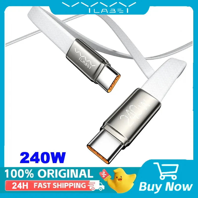 VYVYLABS جديد 240 واط نوع C إلى كابل USBC آيفون 15 16 17 سلسلة PD شحن سريع USB C سلك بيانات لشاومي سامسونج #1