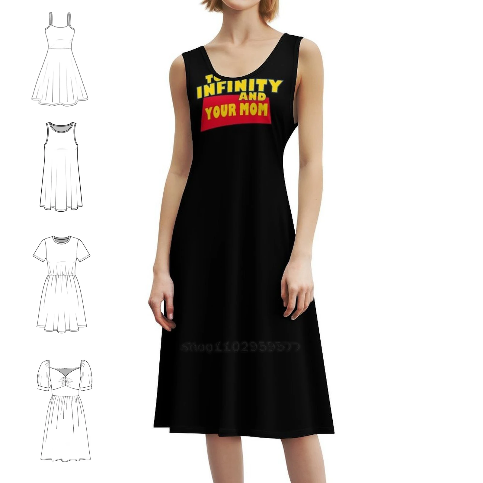 To Infinity And Your Mom Floral Smock Dress For Women Spring Summer Casual Dress For Party Lightyear Buzz Buzz Lightyear Light