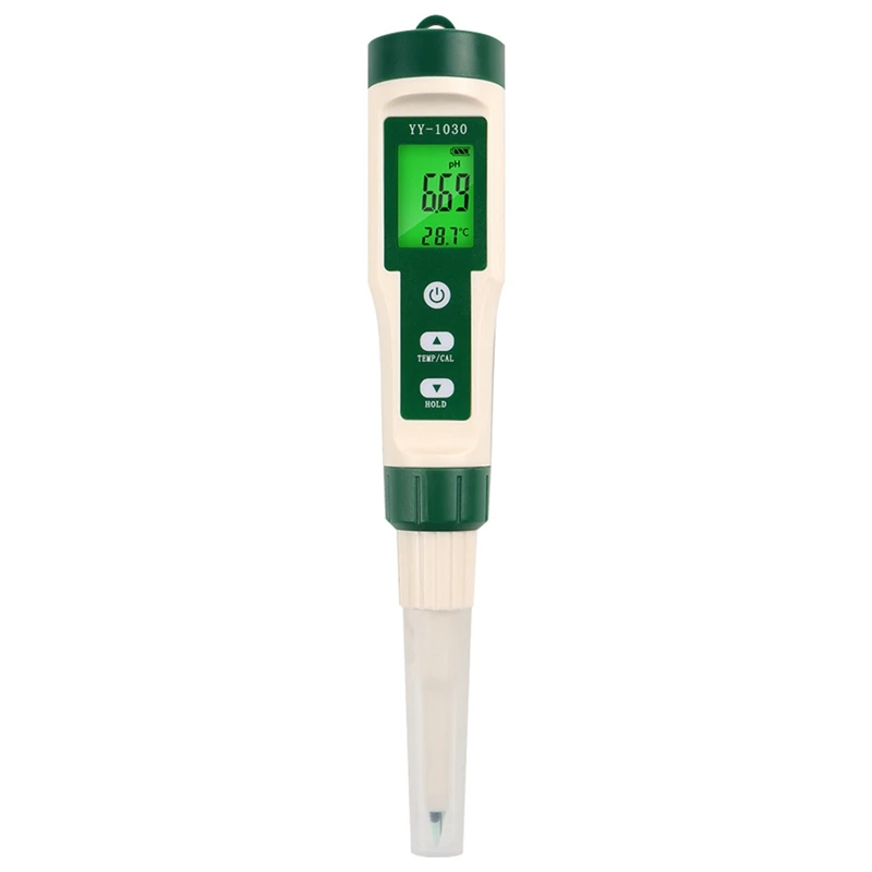 Professional อาหาร PH Meter ความแม่นยําสูงเซนเซอร์อุณหภูมิเครื่องทดสอบความเป็นกรดสําหรับ Brewing ชีสเนื้อกระป๋องแป้งดิน PH Meter-HDL