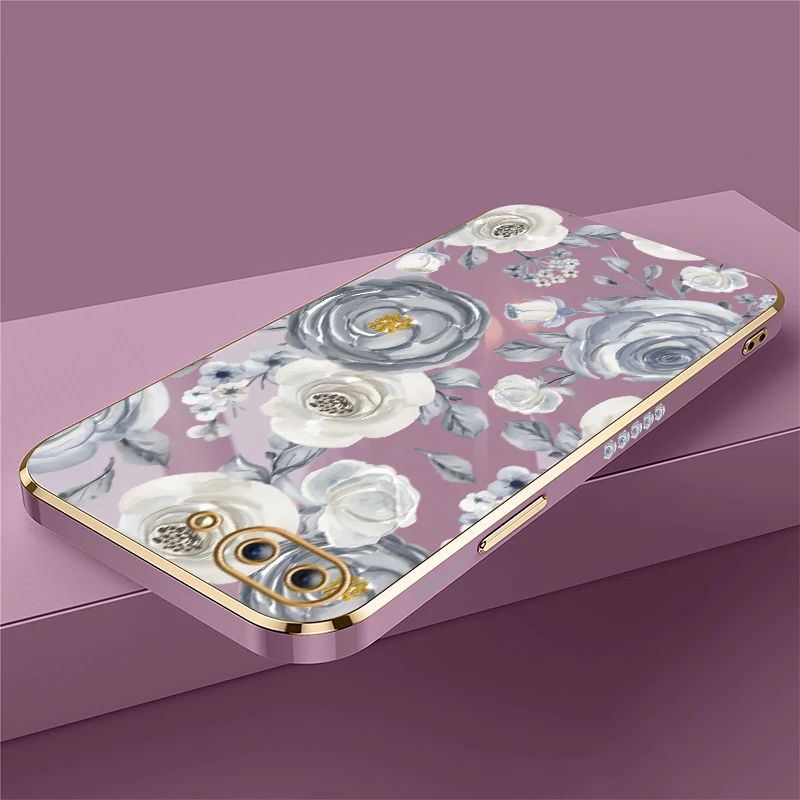 حافظة هاتف ناعمة مضادة للصدمات لهاتف انفينيكس هوت 40 برو 40i 20 20S 20i 30i 30 4G 5G غطاء سيليكون مطلي بالزهور #6