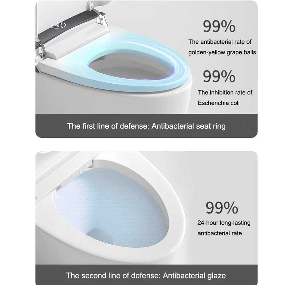 最新の自動洗浄電気トイレ、セラミック製、床から天井までのスマートトイレ、リモコン付き