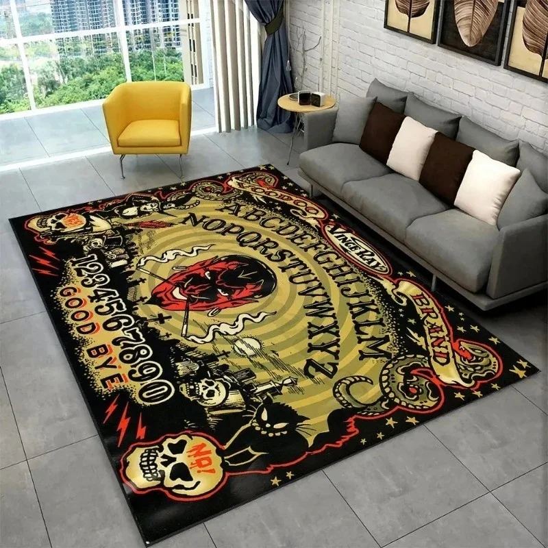

Ouija Tarot Witchcraft Gothic Mystical Carpet Living Room Bedroom Sofa Doormat Rug Non-slip Large Area Floor Mat Home Decoration