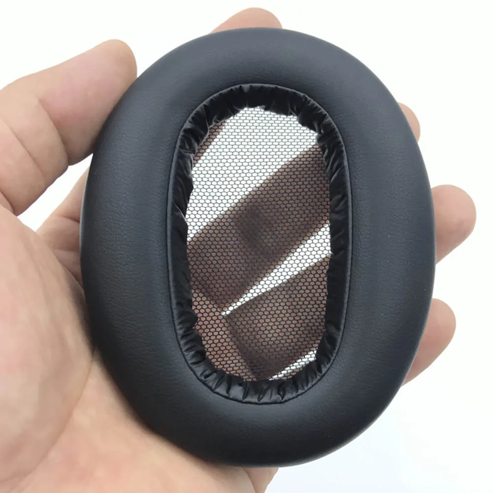 Tools The Ear Pads Replace Headphone Replacement Silver Gray 100 X80x18mm Albumen Leather Black Cushion Ear Pads