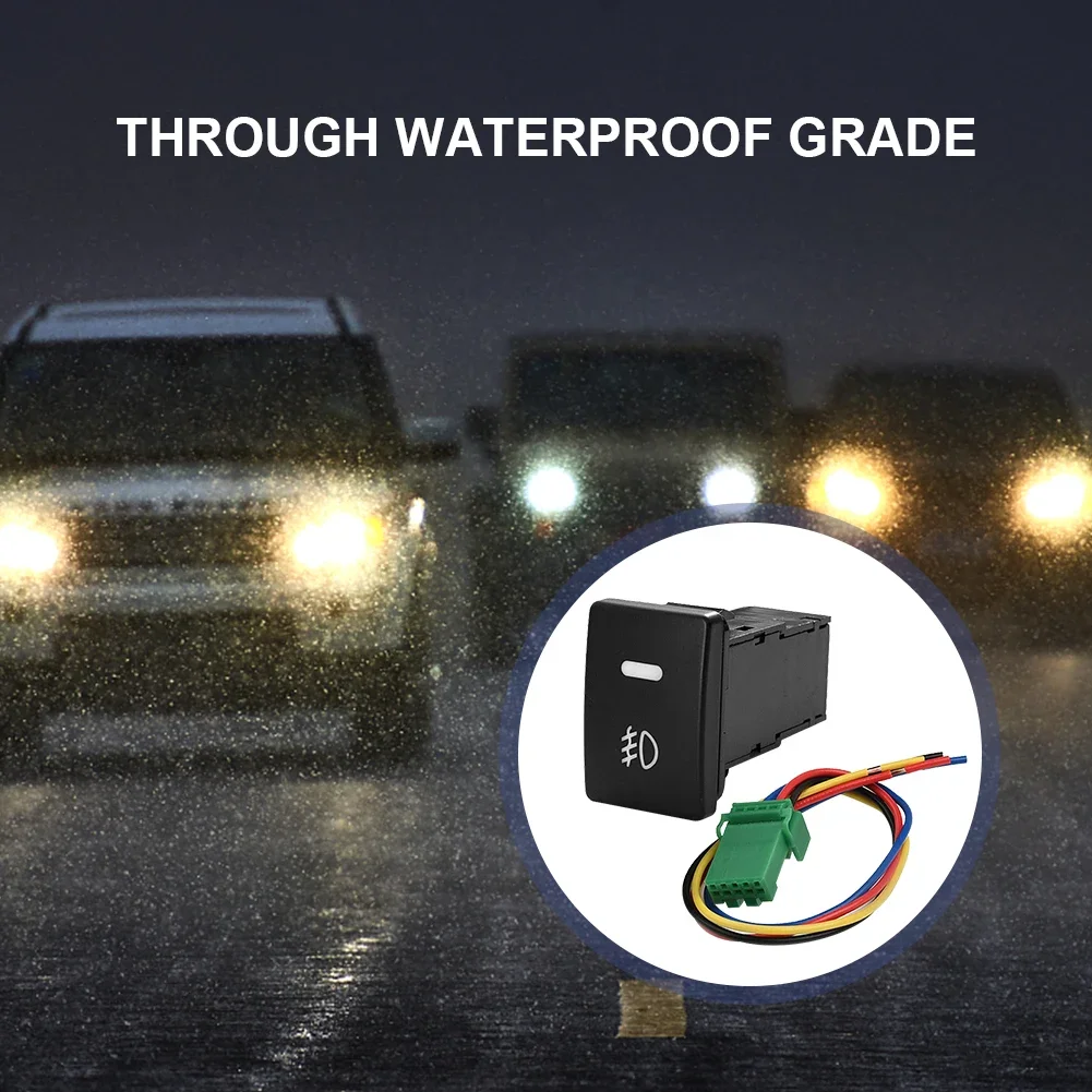 DC12V Front Fog light Push Switch 4 Wire Button Car Fog LED Switch Lamp Light On-Off Button For Toyota Camry Prius Corolla