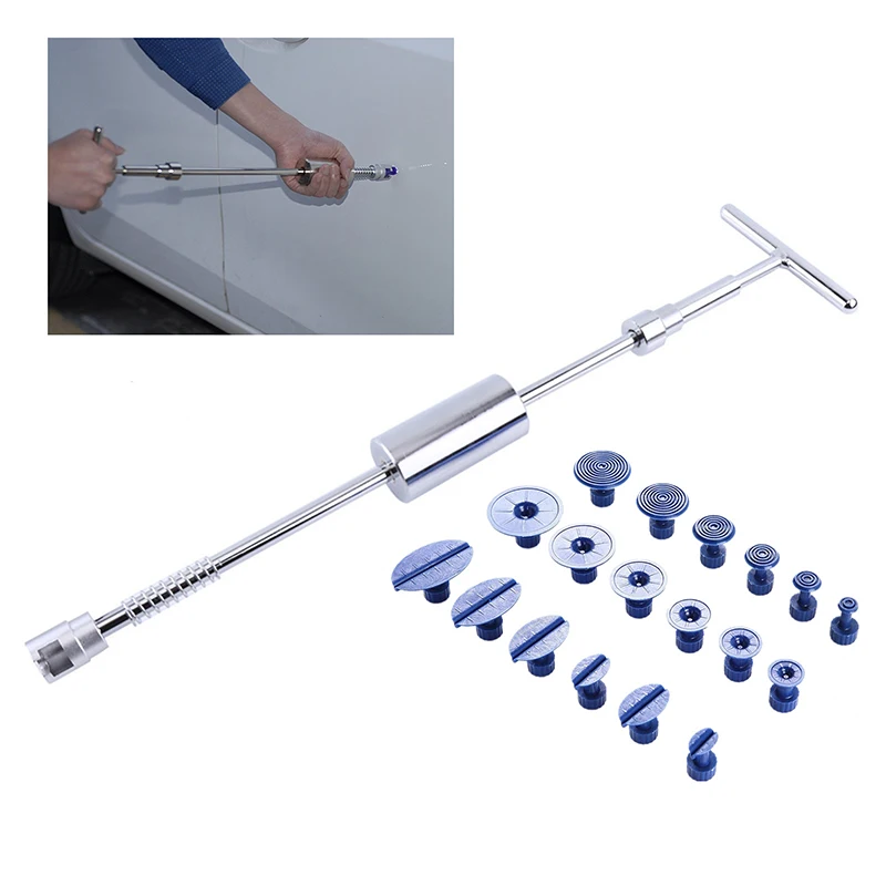 

Metal Car Dent Repair Tools Auto Body Repair Dent Puller Tool Kit Slide Hammer Reverse Hammer Glue +18pcs Glue Puller