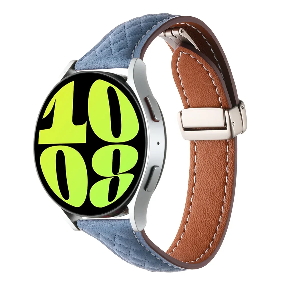 20mm 22mm Leather Band for Samsung Galaxy Watch 4 Classic/5 Pro Active 2/3/46mm Bracelet Huawei GT/2/3 Pro Galaxy Watch 4 Strap