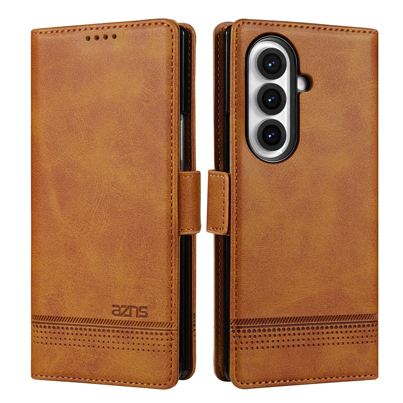 Shockproof Flip Leather Card Holder Wallet Case For Samsung Galaxy Z Fold 8 Ultra, Matte Kickstand Protection Phone Cover Funda