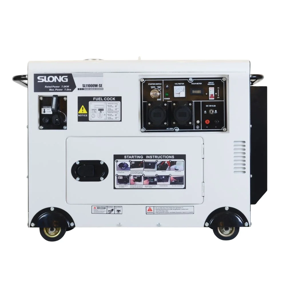 Slong SL15000W-SE silent generator 5KW 6KW 7KW 8KW 10KW 15KW petrol super silent oline generator