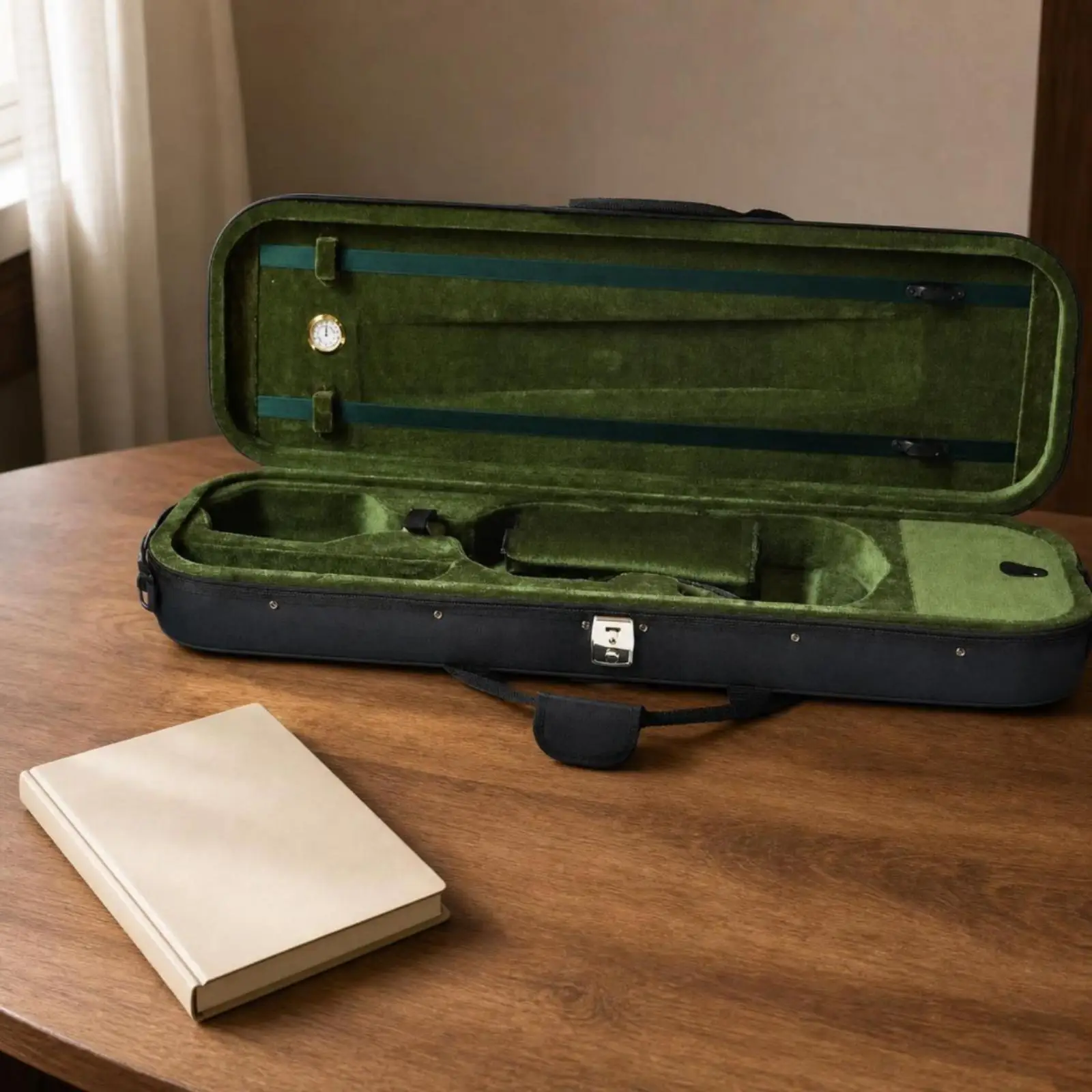 Violin Case Hard-Shell Violin Case with Shoulder Strap Soft-Lined Safeguarding for Violinists, Lessons, Rehearsals