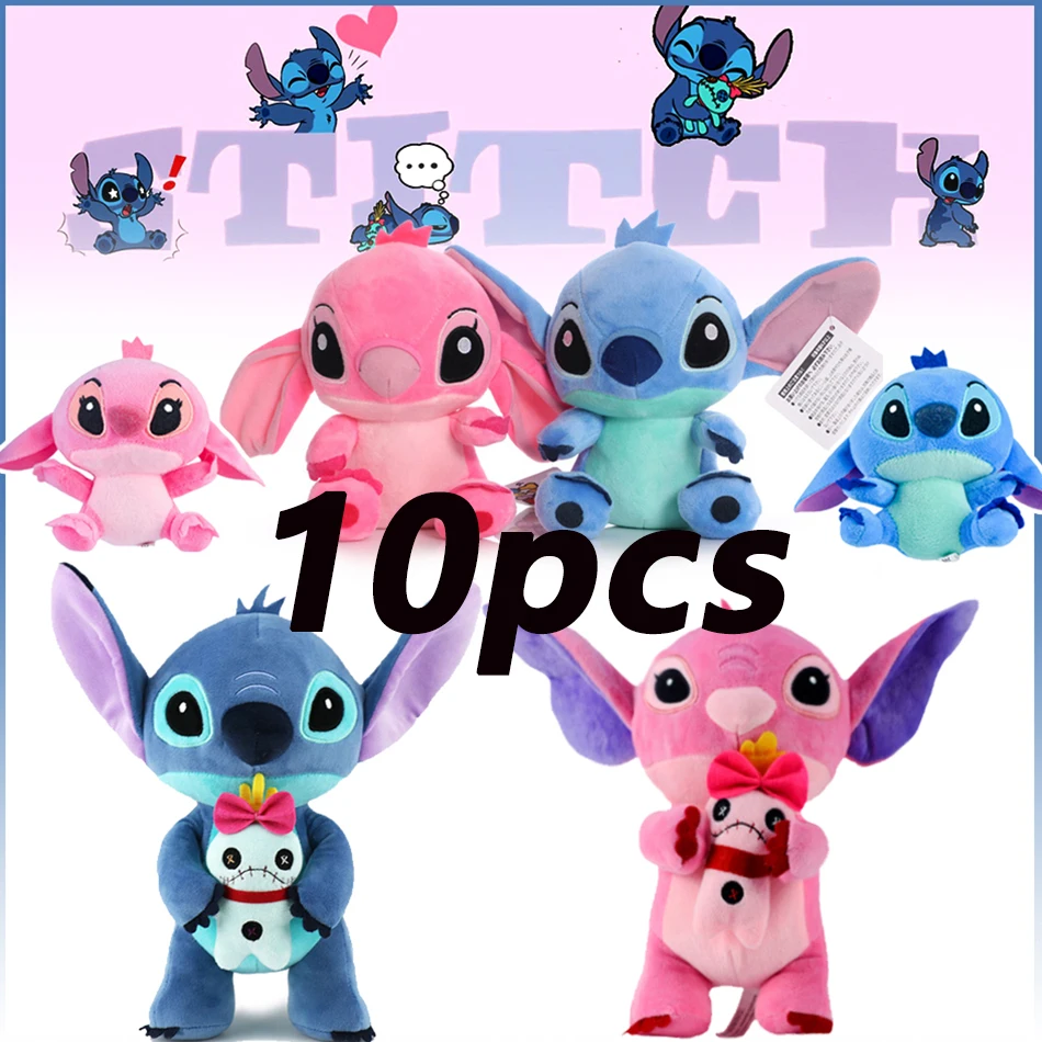 12cm 20cm 25cm Stitch Stuffed Plush Models Cartoon Stuffed Plush Dolls Anime Plush Baby Toys Kawaii Kids Birthday Gift