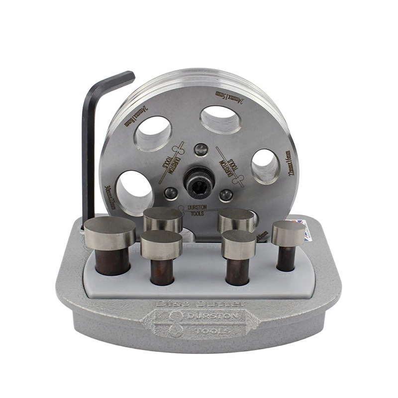 Durston Oval Disc Cutter Sets 6pc & 8pc Professional Jewelry Making Metal Punch Kits with Storage Trays & Lubricant
