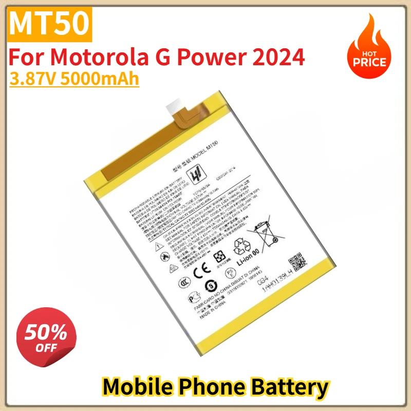 

MT50 High Quality Phone Battery 3.87V 5000mAh For Motorola G Power 2024 Brand New Replacement Battery