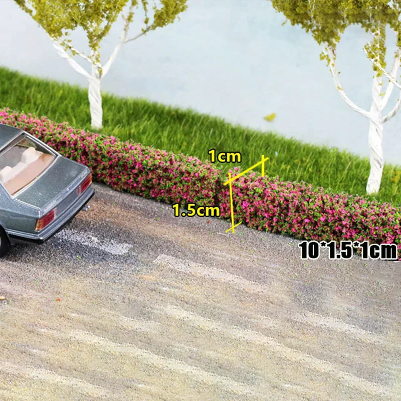 2PCS Shrub Strips Green Sand Table Miniature Model Simulation DIY Materials Grass Fence For Outdoor Indoor Building