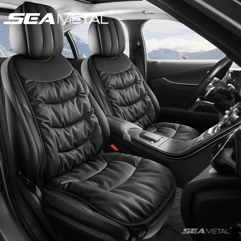 SEAMETAL Winter Car Seat Cover Thicken Thermal Plush Car Seat Cushion Anti Slip Seat Protection Cover Universal for Sedan/Suv