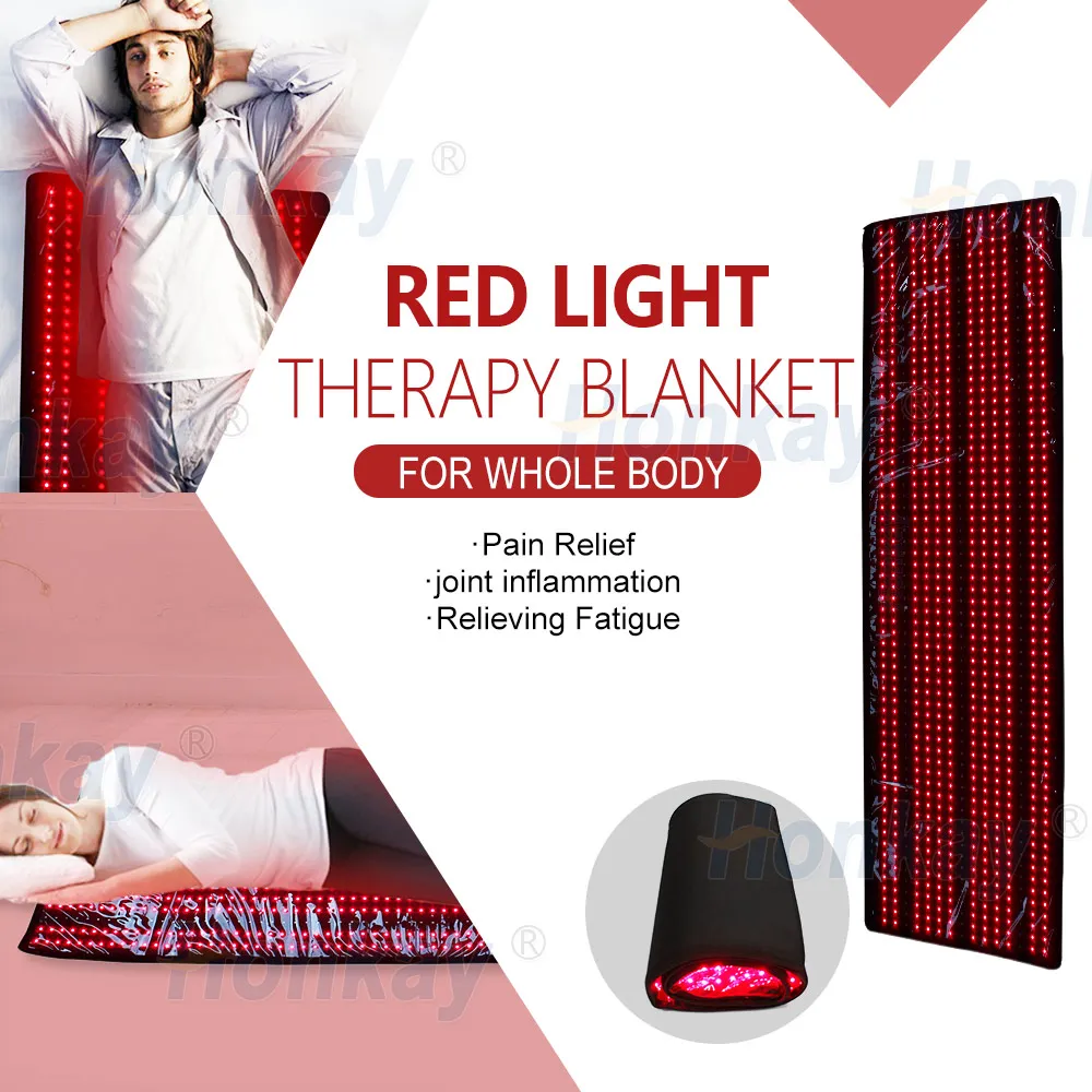 850nm&660nm Red Light Therapy Belt 945pcs LED Near Infrared Wrap Back Pain Relief Mat Full Body Large Red Light Therapy Blanket