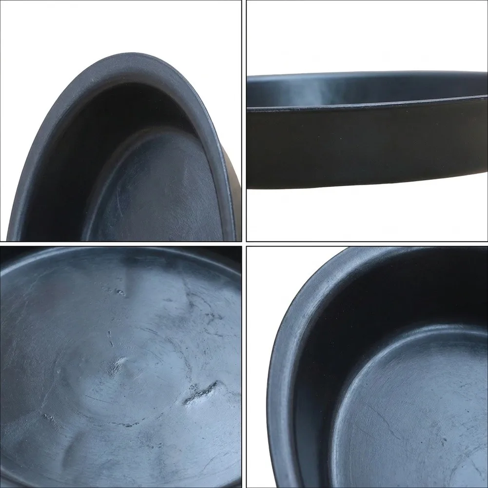 10 Pack Black Plastic Plant Trays for Indoor Drainage Compatible with Standard Pot Sizes Including 11.5cm 13.9cm 15.8cm 17.8cm