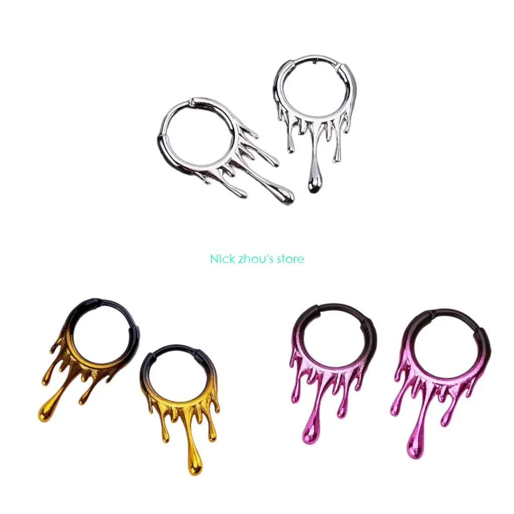 

E15E Stylish Stainless Steel Nose Jewelry Unique Nose Rings Irregular Shaped