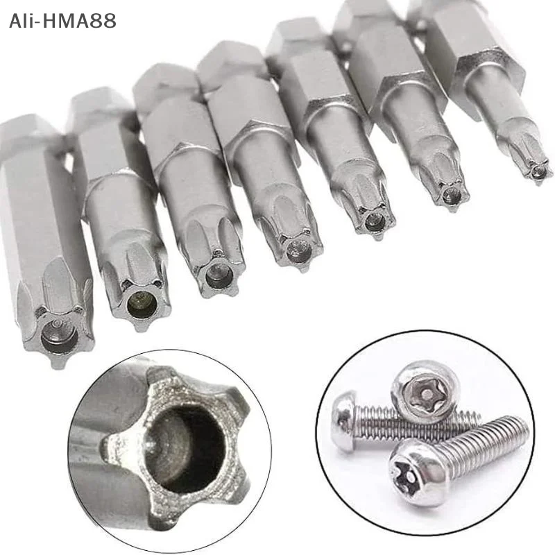 7 قطعة/الحزمة 2025 جديد 5 نقطة مفك براغي نجمية بت 50 مللي متر S2 المغناطيسي ستار مفك مسامير 1/4 "عرافة عرقوب T10 T15 T20 T25 T27 T30 T40 #5