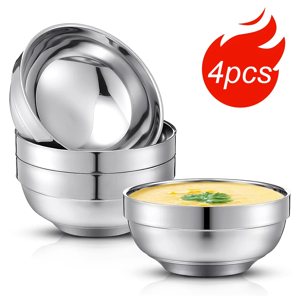 4 Pack Metal Double… - image