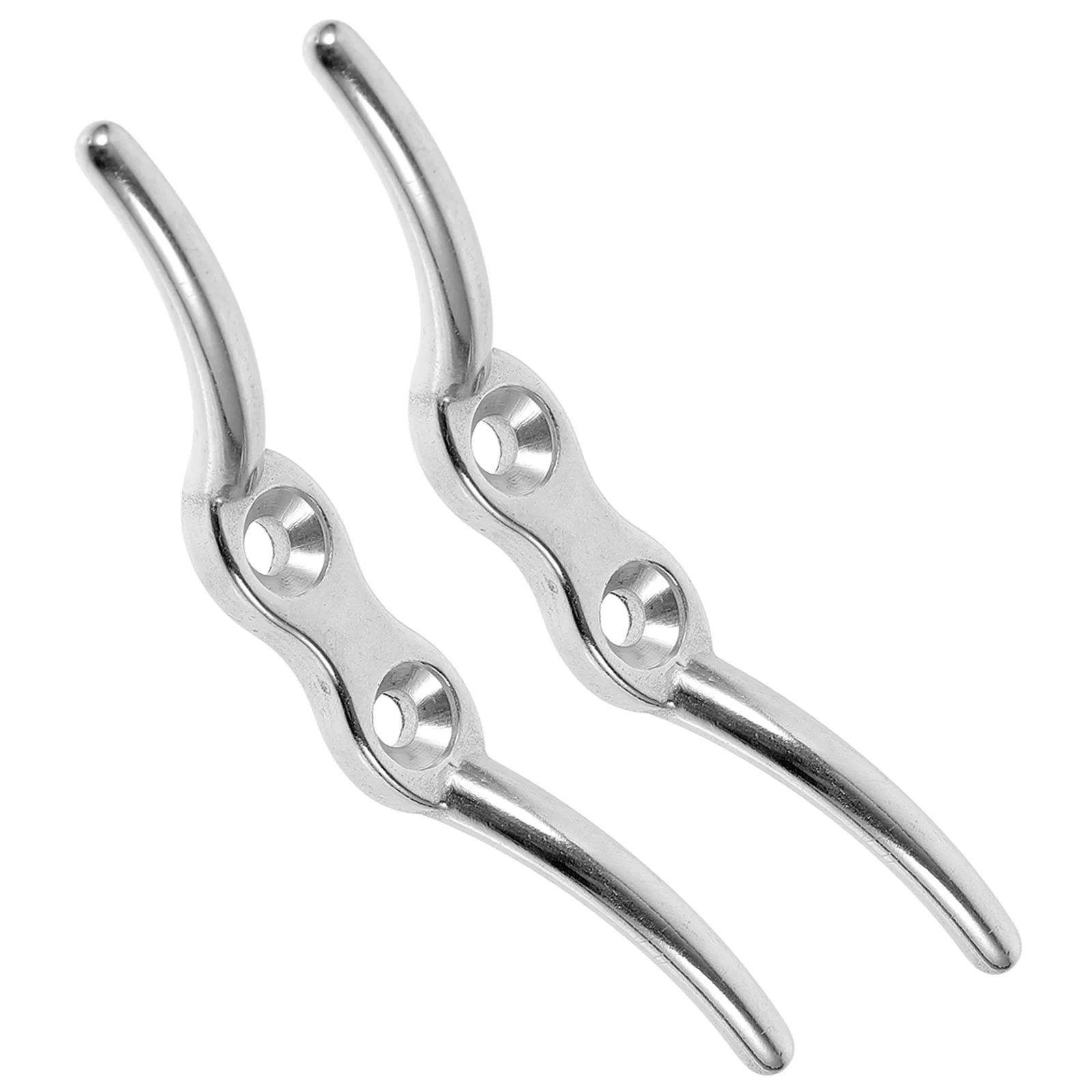 

2 Pcs Ship Accessories Yacht Nautical Boat Anchor Stainless Steel Dock Deck Rope Cleat Marine