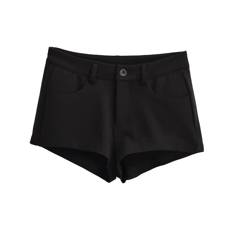 High Waist Solid Slim Simplicity A-line Shorts Summer New Button Youth All-match Fashion Hot Shorts Casual Trend Women Clothing