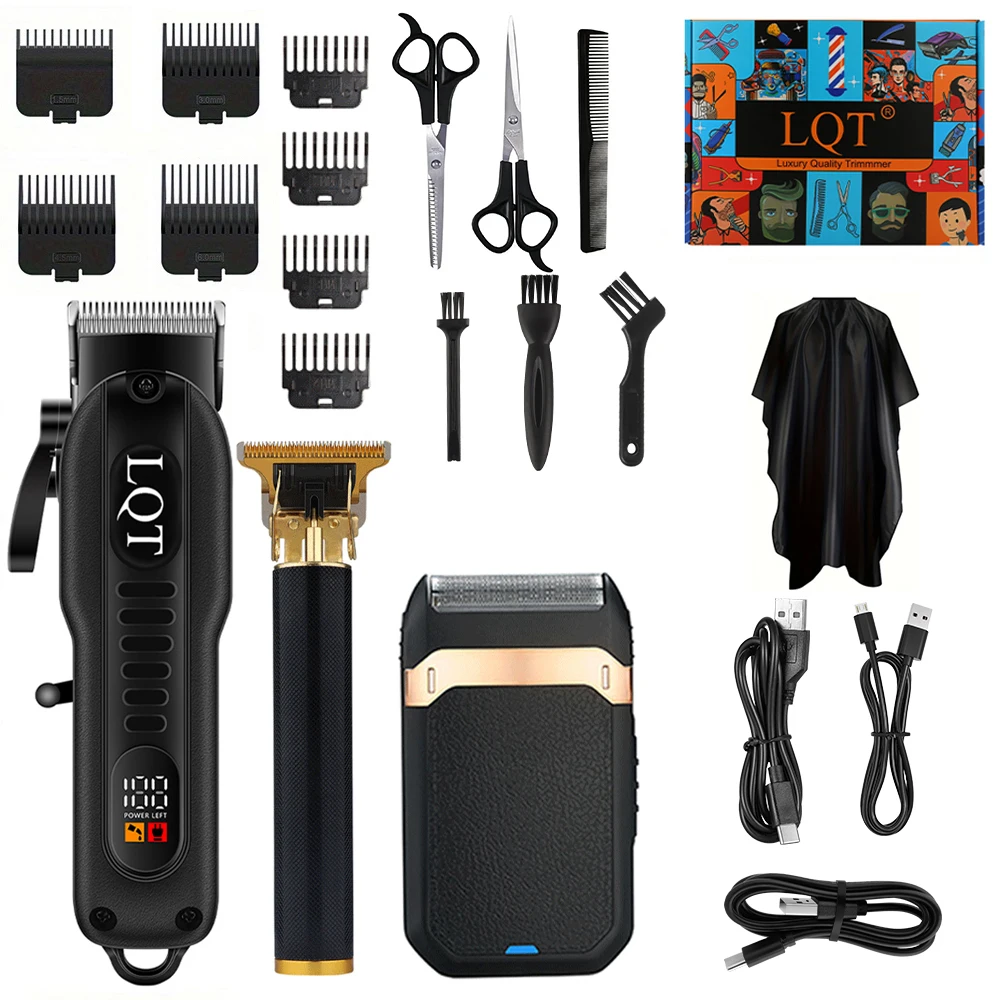 

LQT barber shop special electric hair clipper set, adjustable electric faders home hair clippers hair styling electric clippers